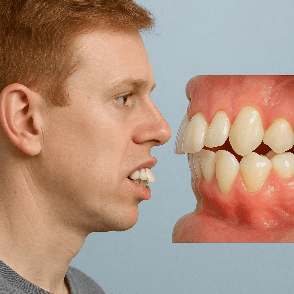 Exemple de protrusion dentaire chez un patient